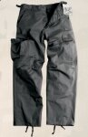 Spodnie bojówki wojskowe US BDU czarne.