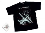 T-shirt dla nurka KASSA Wrak Samolotu Sonar CZARNY